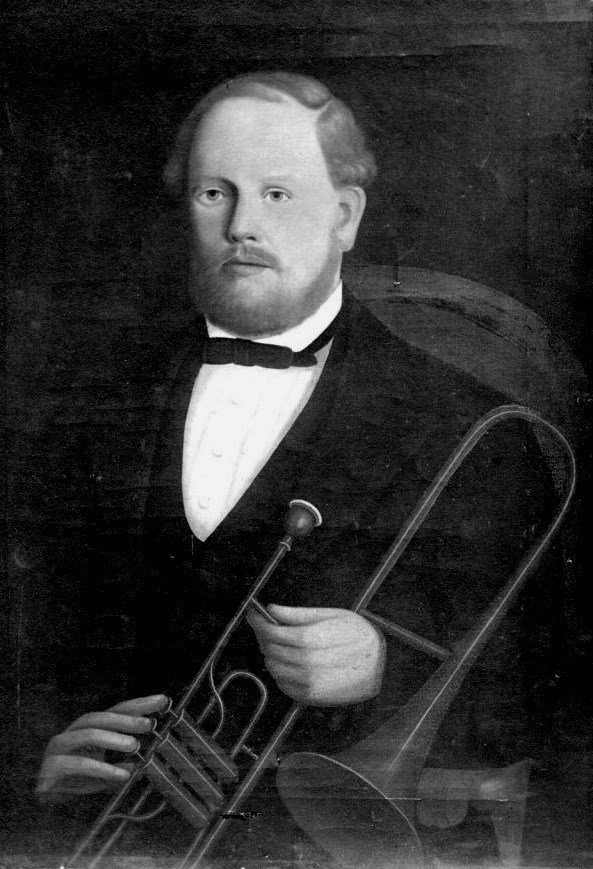 valve trombone cabinet card