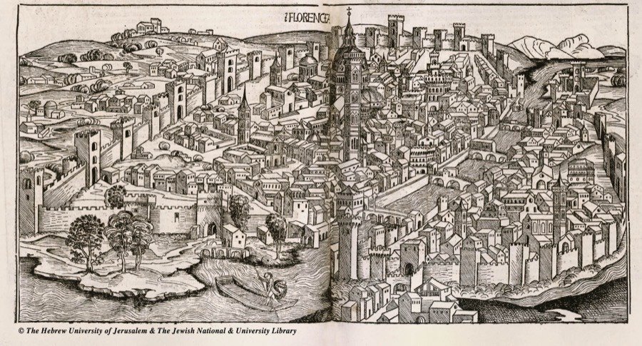 Woodcut view of Florence, 1493