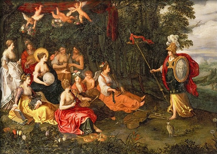 Minerva_Visiting_the_Muses_on_Mount_Helicon_by_Hans_III_Jordaens